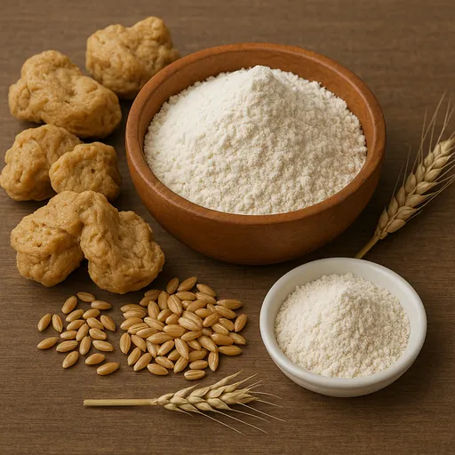 Wheat gluten, whether or not dried